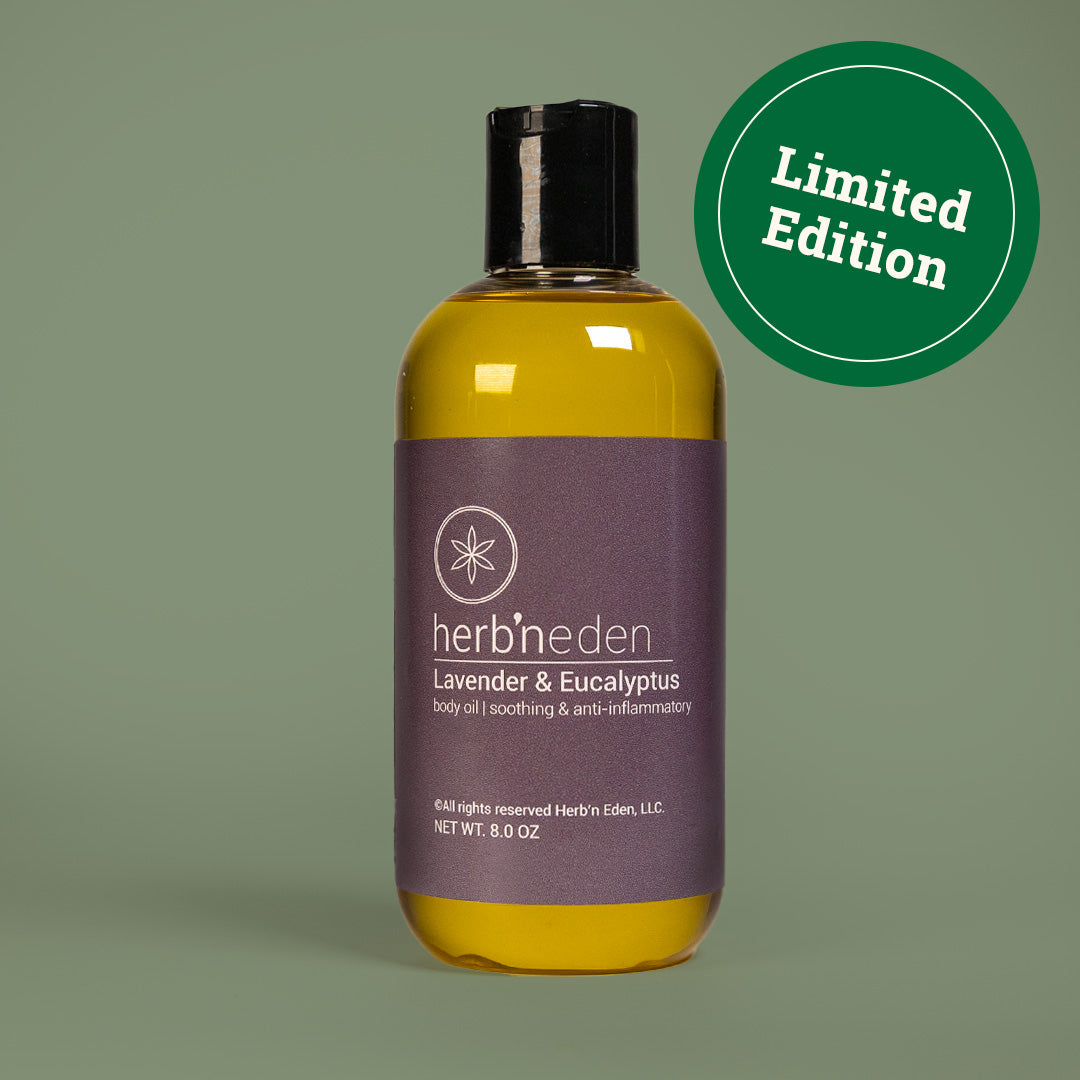 limited edition lavender and eucalyptus body oil | herb'neden