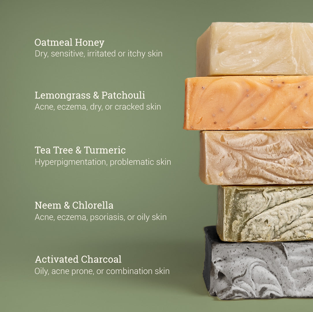 herbneden all natural bar soap | 5 bars stack | most popular