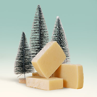 limited edition bar soap with holiday tree decoration | herb'neden